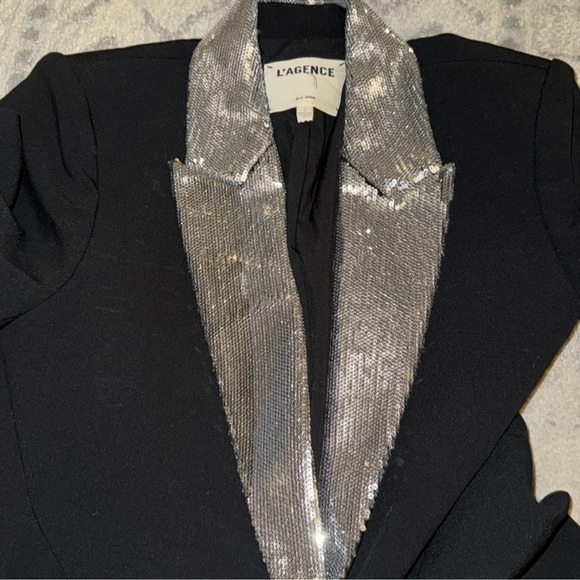 πHPπLagence clementine sequin lapel black blazer - Picture 10 of 11